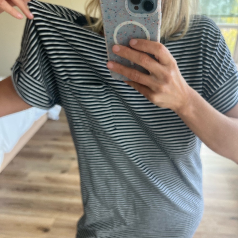 GAP Black and White Striped Mini Dress